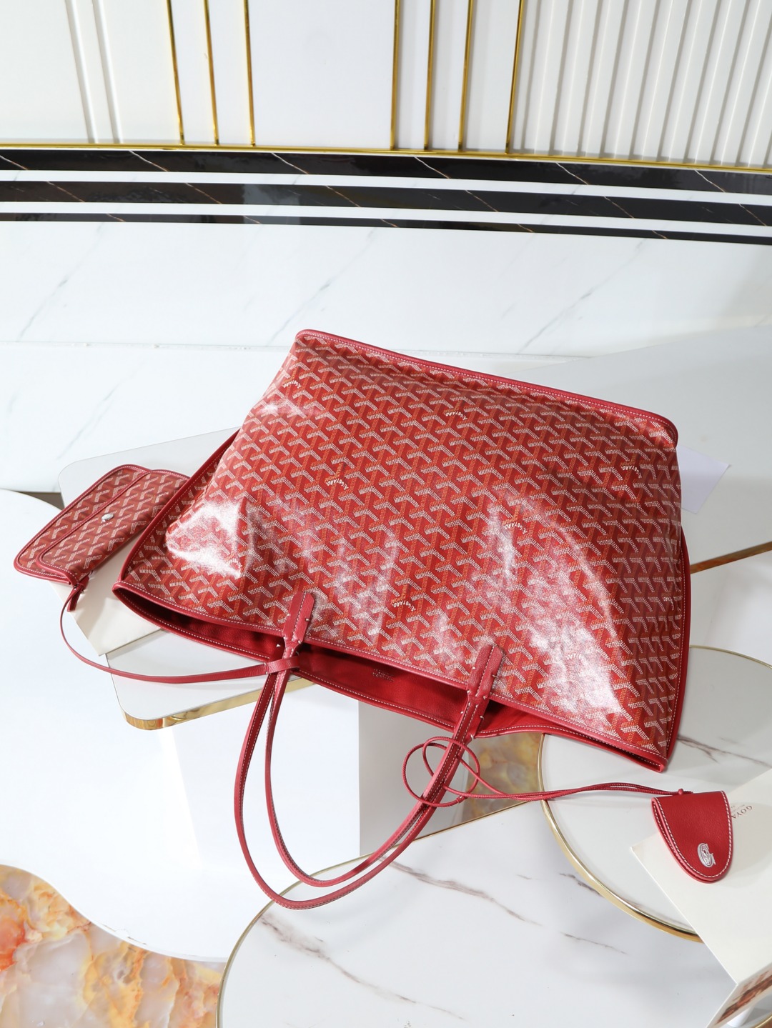 双面40CM GOYARD 戈雅托特 Anjou Reversible (Canvas and Leather) — Large Tote Bag-F0- ANJOUSGMLCG