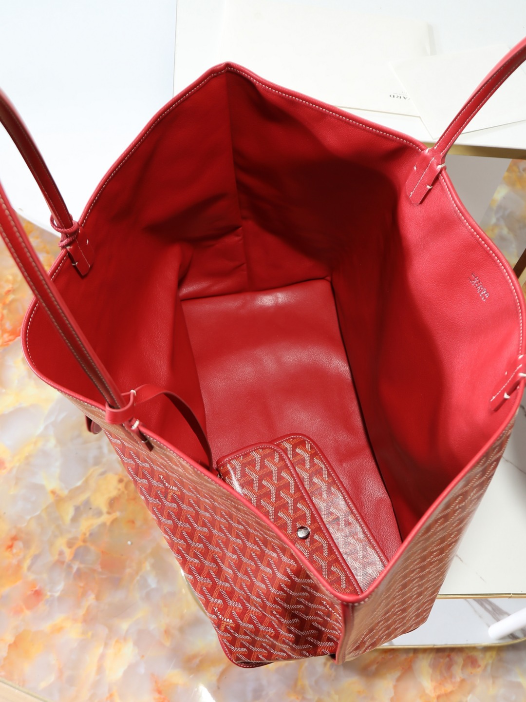 双面40CM GOYARD 戈雅托特 Anjou Reversible (Canvas and Leather) — Large Tote Bag-F0- ANJOUSGMLCG
