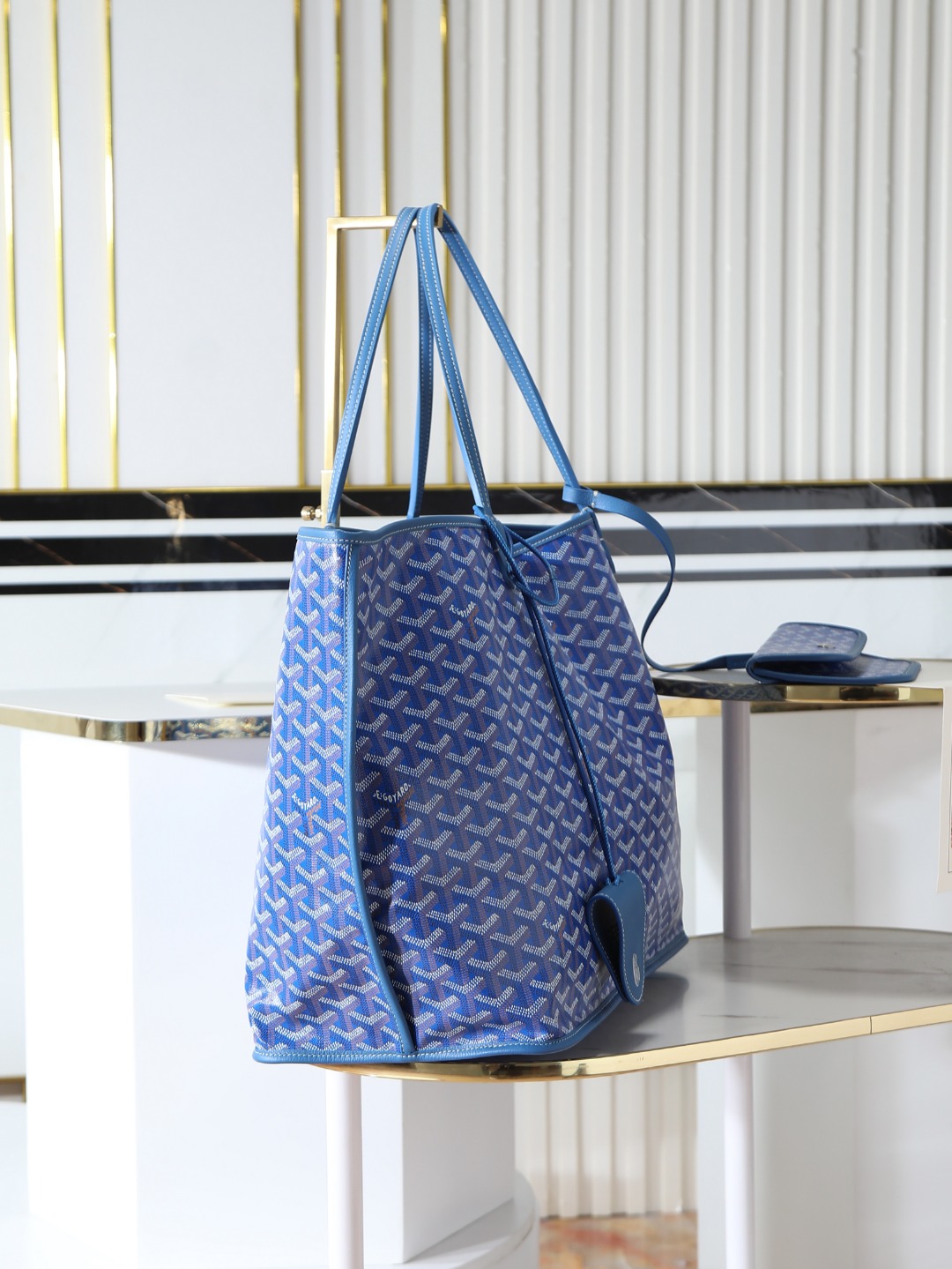 双面40CM GOYARD 戈雅托特 Anjou Reversible (Canvas and Leather) — Large Tote Bag-F0- ANJOUSGMLCG