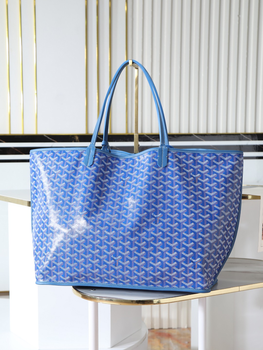 双面40CM GOYARD 戈雅托特 Anjou Reversible (Canvas and Leather) — Large Tote Bag-F0- ANJOUSGMLCG