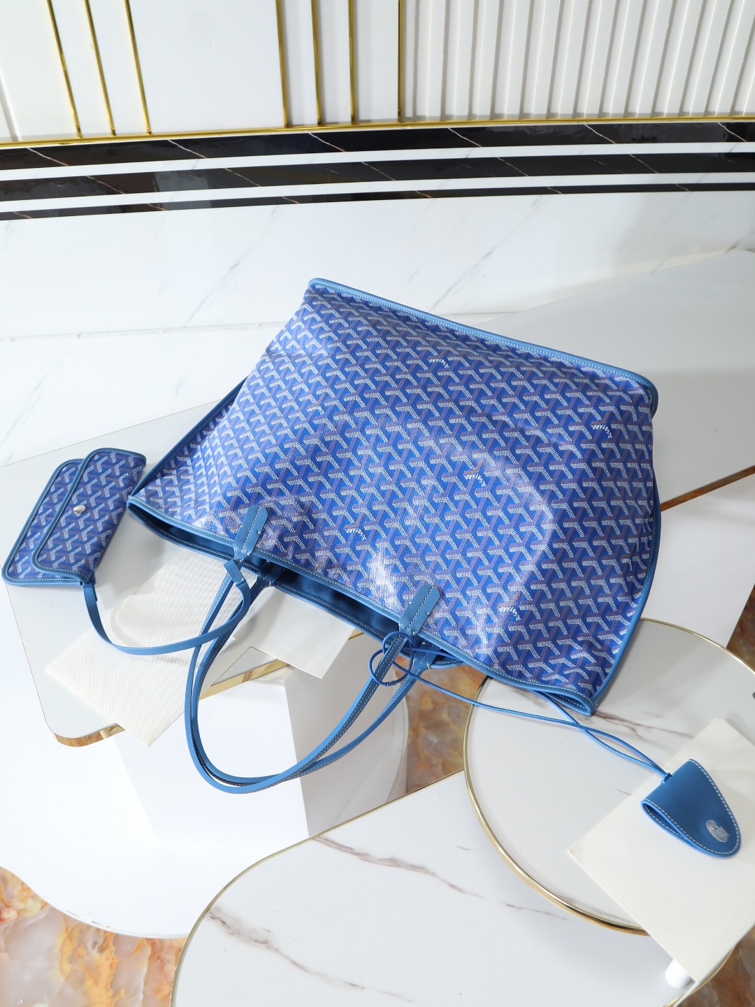 双面40CM GOYARD 戈雅托特 Anjou Reversible (Canvas and Leather) — Large Tote Bag-F0- ANJOUSGMLCG