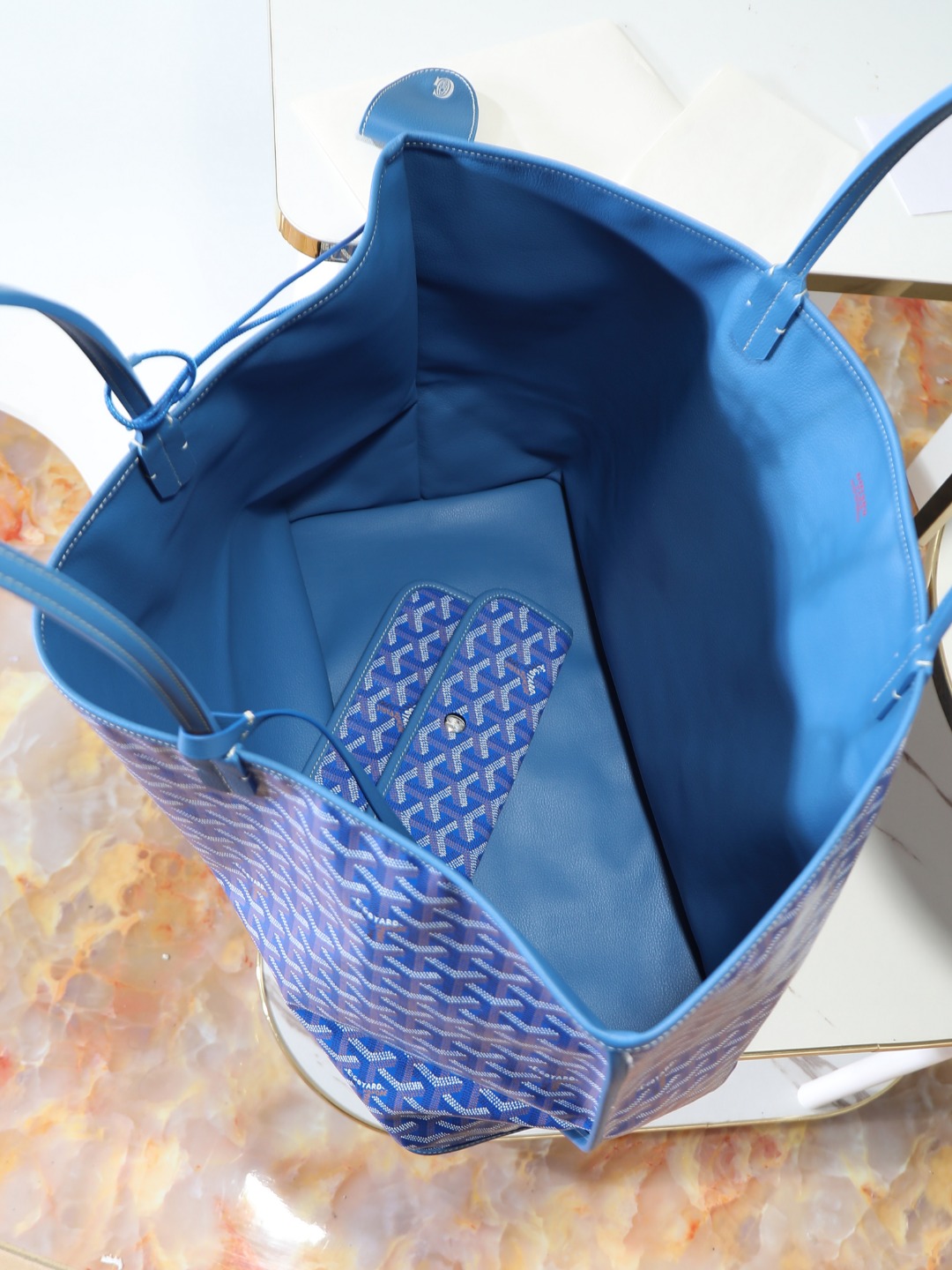 双面40CM GOYARD 戈雅托特 Anjou Reversible (Canvas and Leather) — Large Tote Bag-F0- ANJOUSGMLCG