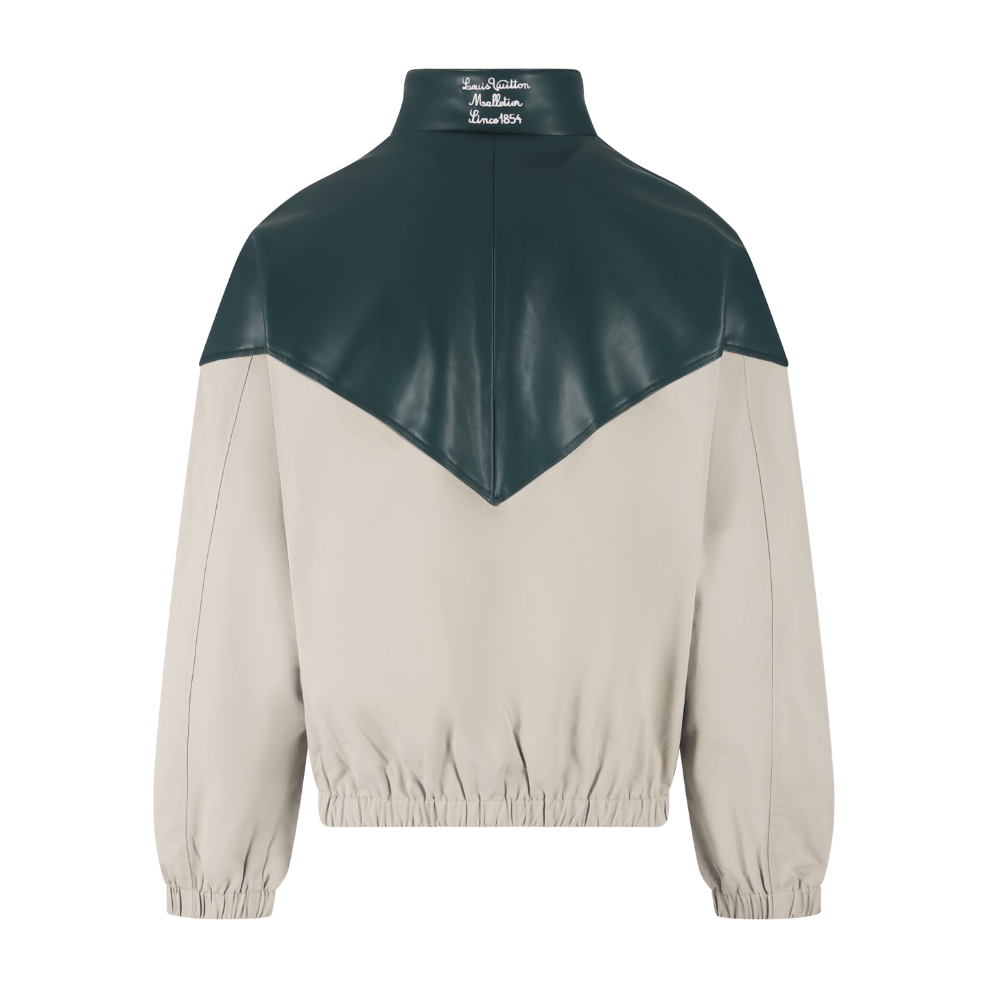 LOUIS VUITTON 路易威登 灰绿拼皮拼接夹克 外套 C0 1AIJX1