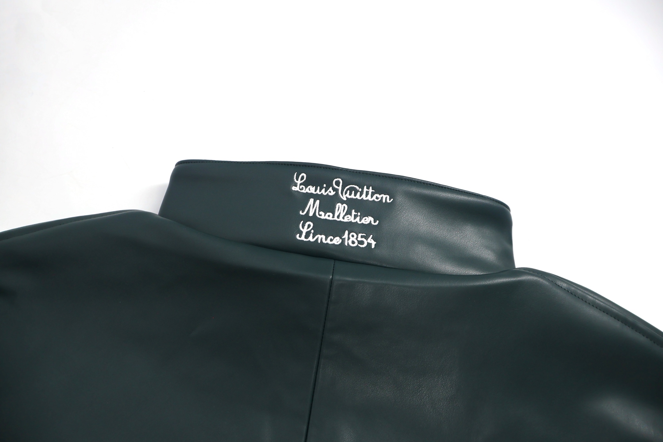 LOUIS VUITTON 路易威登 灰绿拼皮拼接夹克 外套 C0 1AIJX1