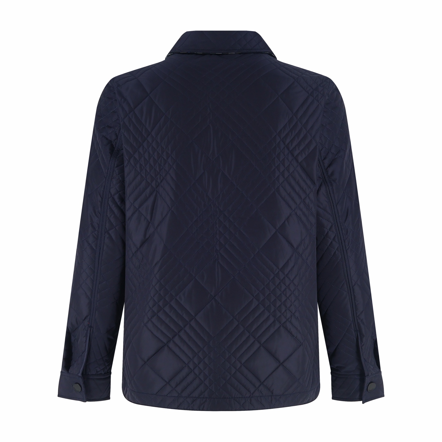 Burberry 巴宝莉 绗缝格纹棉服外套 夹克 长袖 藏蓝色 C5