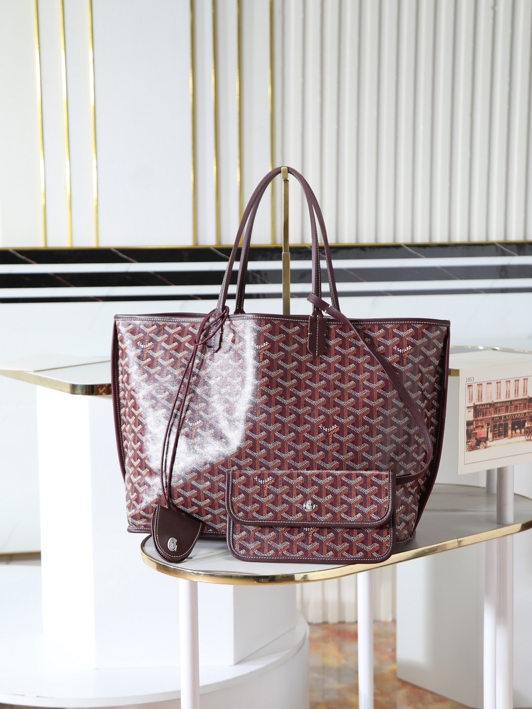 双面33CM GOYARD 戈雅托特 Anjou Reversible (Canvas and Leather) —  small Tote Bag-F0-ANJCROPMLCG-33TY33P