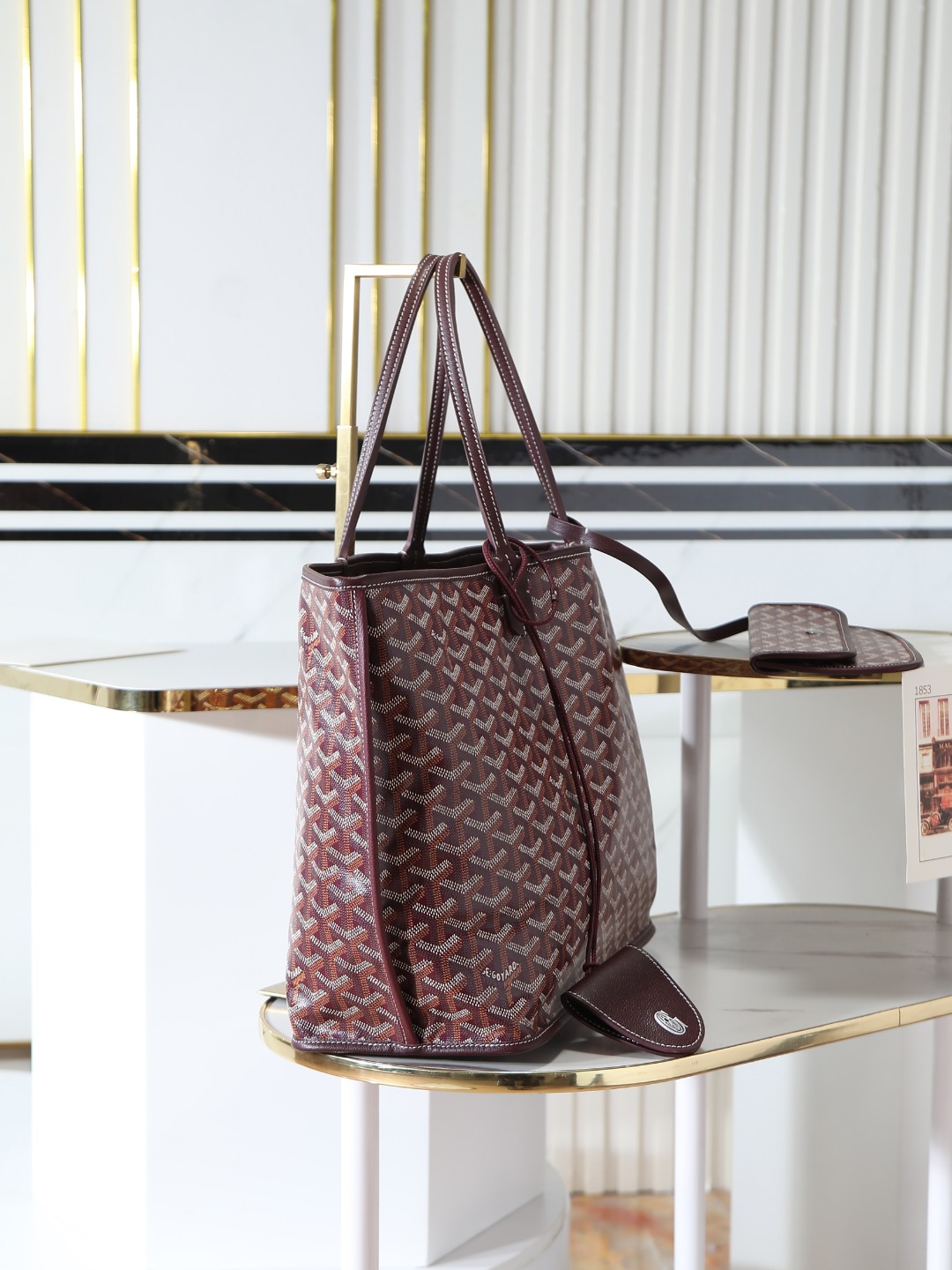 双面33CM GOYARD 戈雅托特 Anjou Reversible (Canvas and Leather) —  small Tote Bag-F0-ANJCROPMLCG-33TY33P