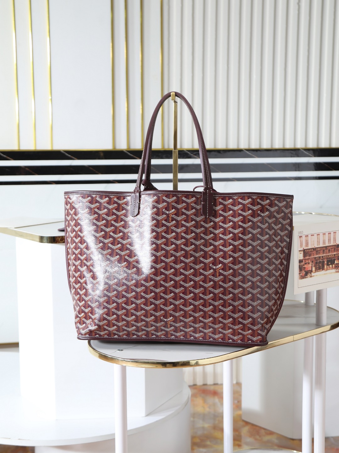 双面33CM GOYARD 戈雅托特 Anjou Reversible (Canvas and Leather) —  small Tote Bag-F0-ANJCROPMLCG-33TY33P