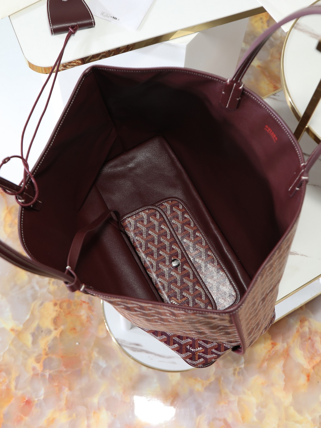 双面33CM GOYARD 戈雅托特 Anjou Reversible (Canvas and Leather) —  small Tote Bag-F0-ANJCROPMLCG-33TY33P