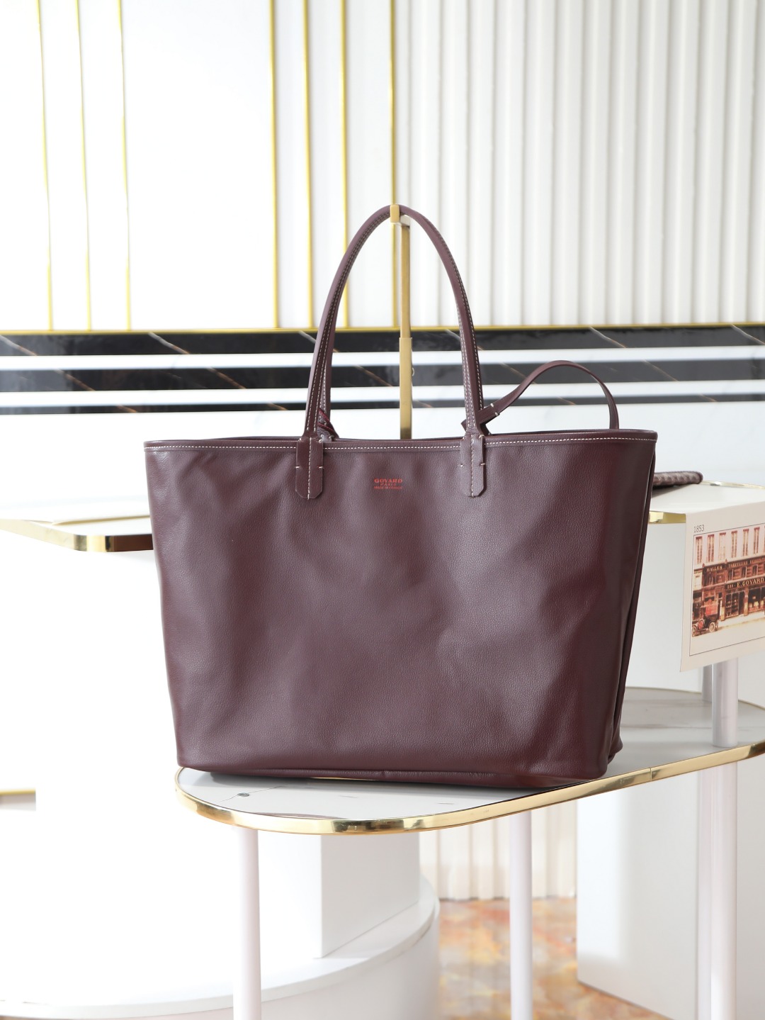双面33CM GOYARD 戈雅托特 Anjou Reversible (Canvas and Leather) —  small Tote Bag-F0-ANJCROPMLCG-33TY33P