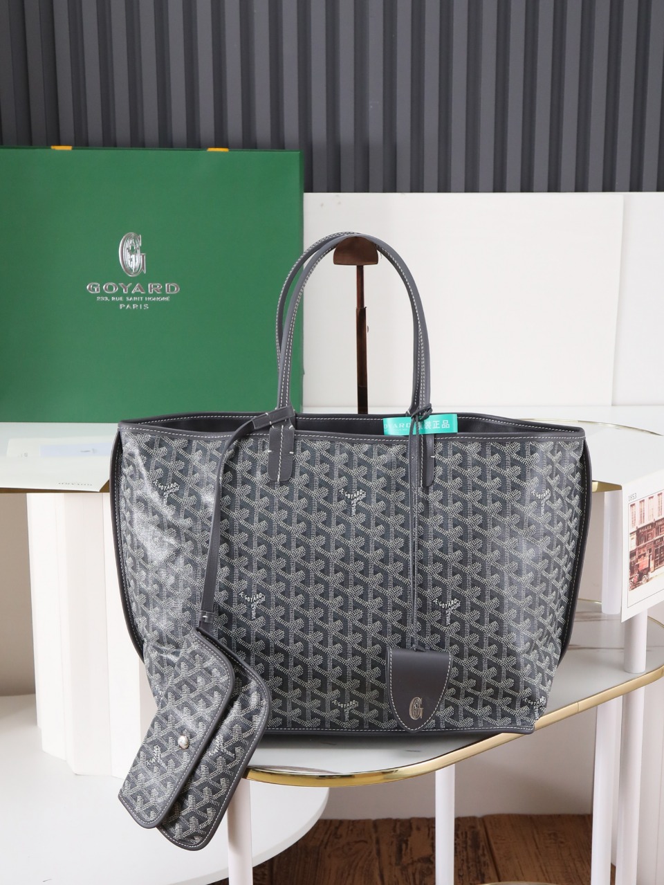 双面33CM GOYARD 戈雅托特 Anjou Reversible (Canvas and Leather) —  small Tote Bag-F0- ANJCROPMLCG-51TY51P