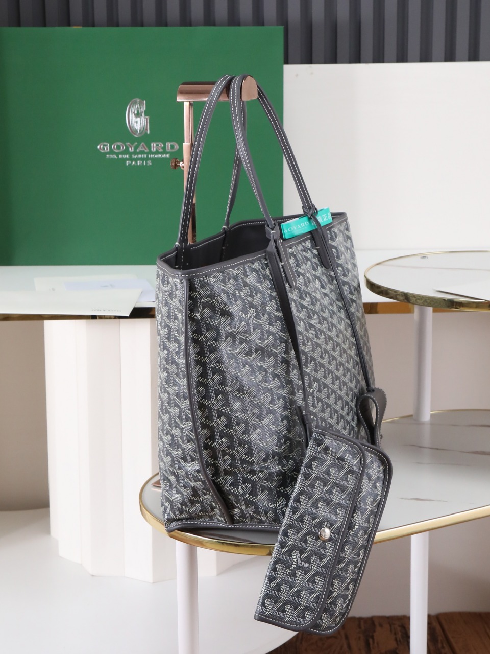 双面33CM GOYARD 戈雅托特 Anjou Reversible (Canvas and Leather) —  small Tote Bag-F0- ANJCROPMLCG-51TY51P