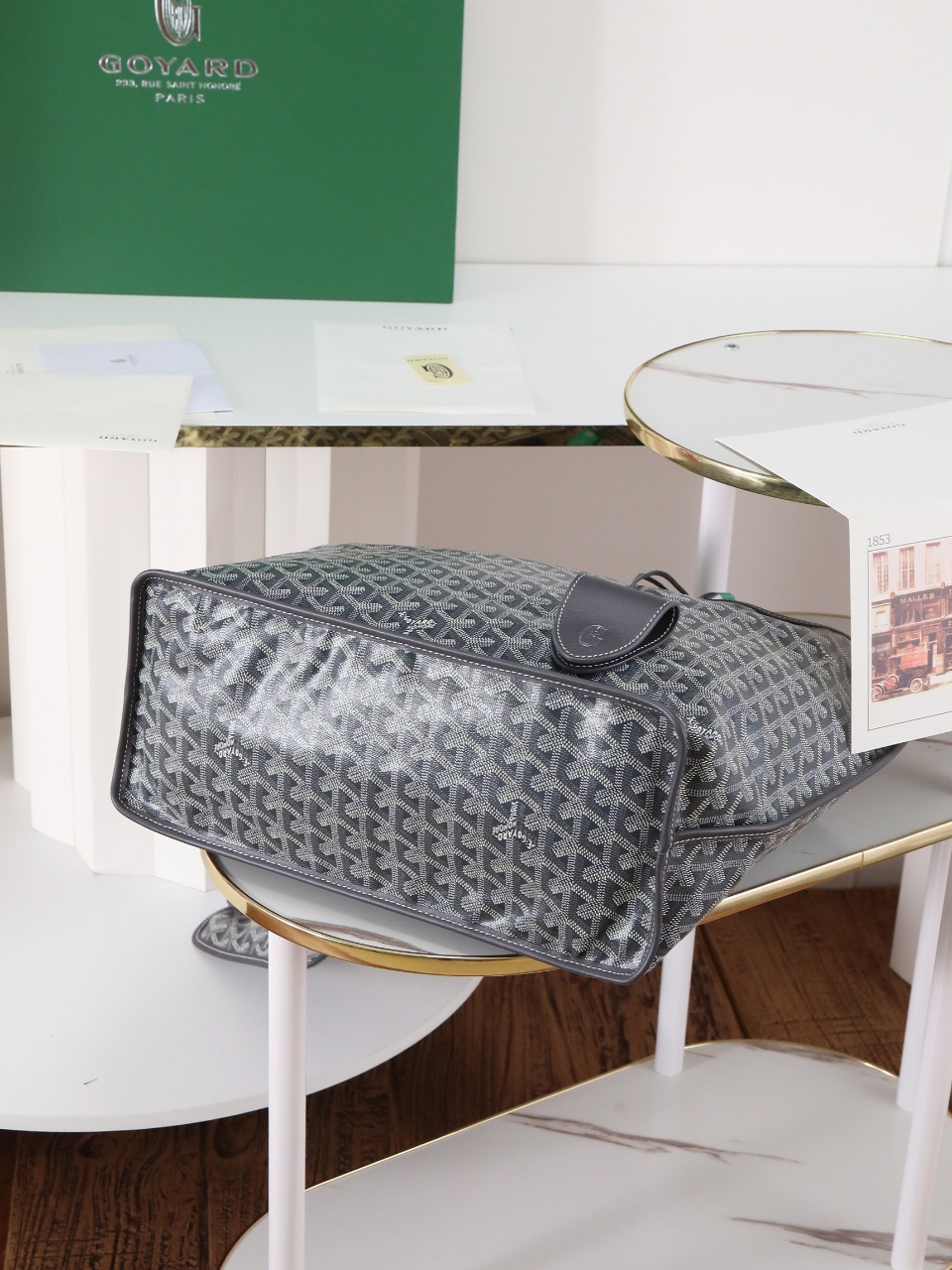 双面33CM GOYARD 戈雅托特 Anjou Reversible (Canvas and Leather) —  small Tote Bag-F0- ANJCROPMLCG-51TY51P