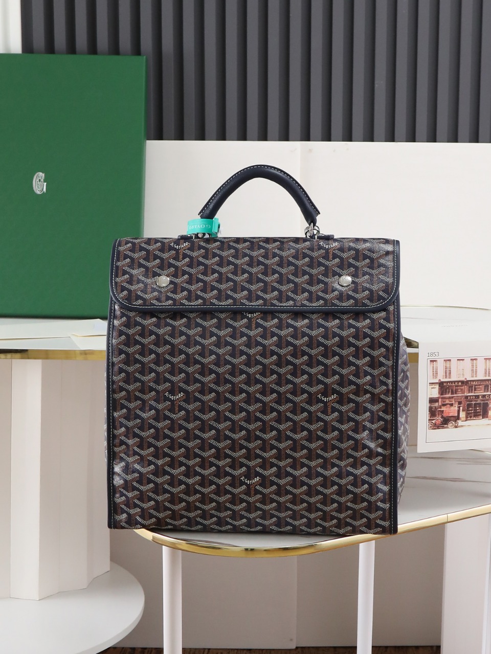 GOYARD 戈雅 双肩Saint Leger (Canvas and Leather) — Backpack-F0-STLEGEMMLTY
