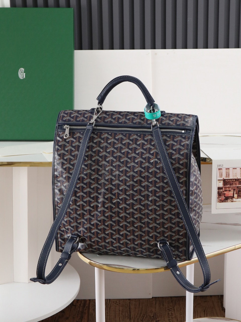 GOYARD 戈雅 双肩Saint Leger (Canvas and Leather) — Backpack-F0-STLEGEMMLTY