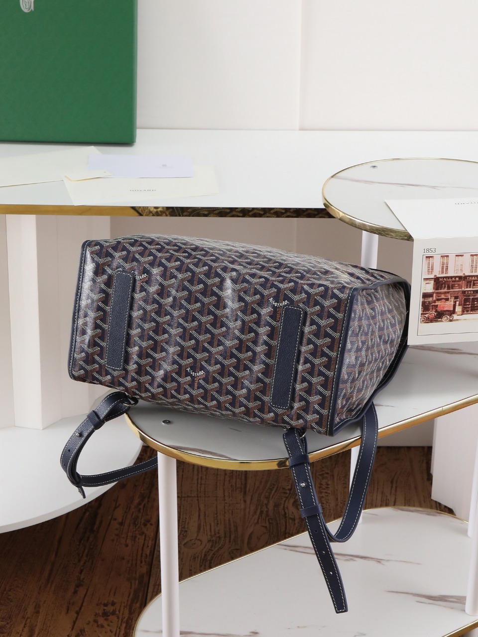 GOYARD 戈雅 双肩Saint Leger (Canvas and Leather) — Backpack-F0-STLEGEMMLTY