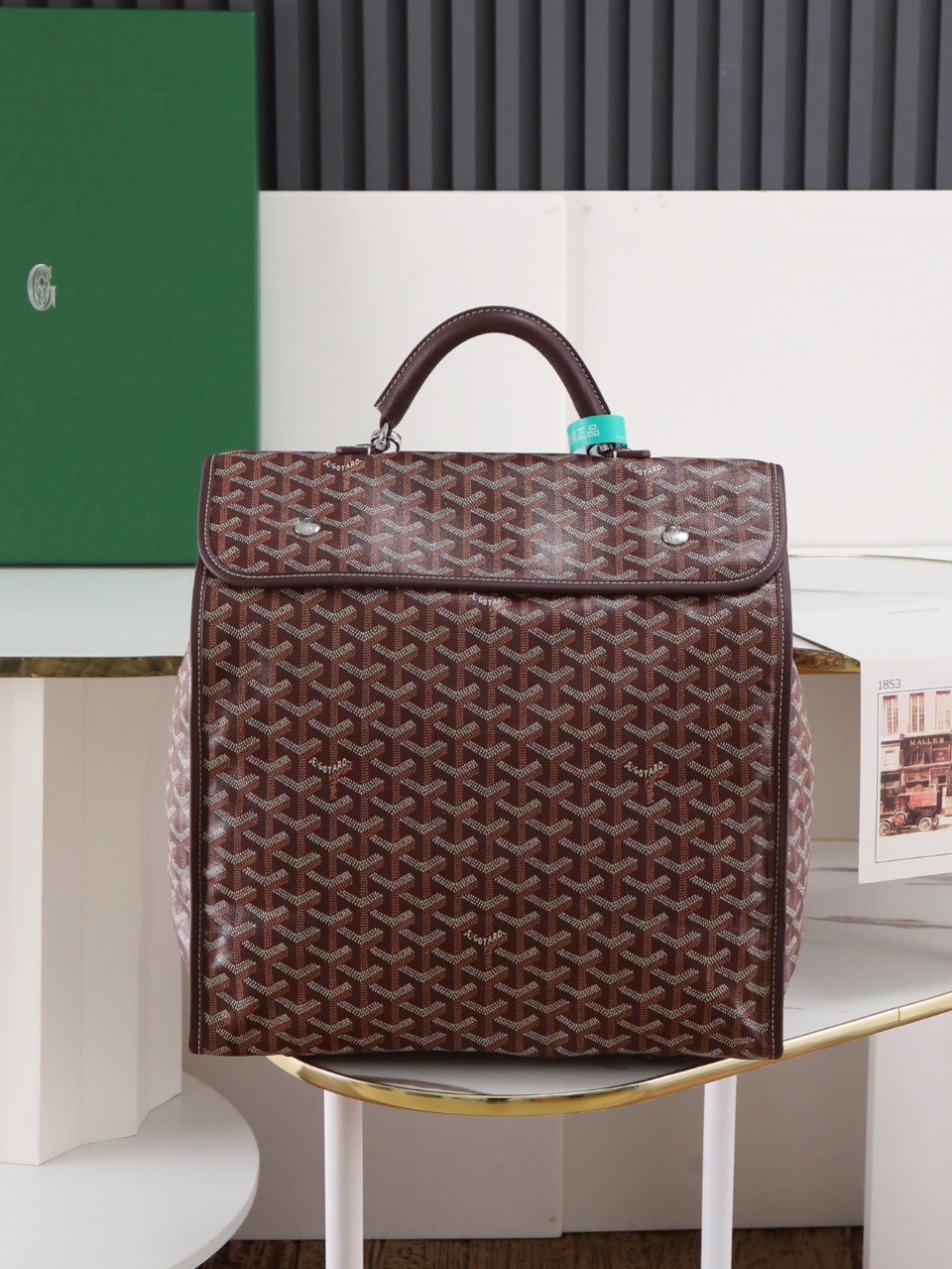 GOYARD 戈雅 双肩Saint Leger (Canvas and Leather) — Backpack-F0-STLEGEMMLTY