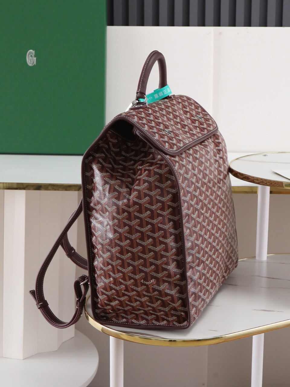 GOYARD 戈雅 双肩Saint Leger (Canvas and Leather) — Backpack-F0-STLEGEMMLTY