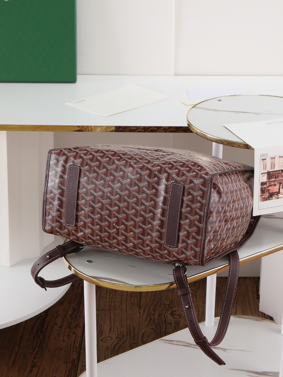 GOYARD 戈雅 双肩Saint Leger (Canvas and Leather) — Backpack-F0-STLEGEMMLTY