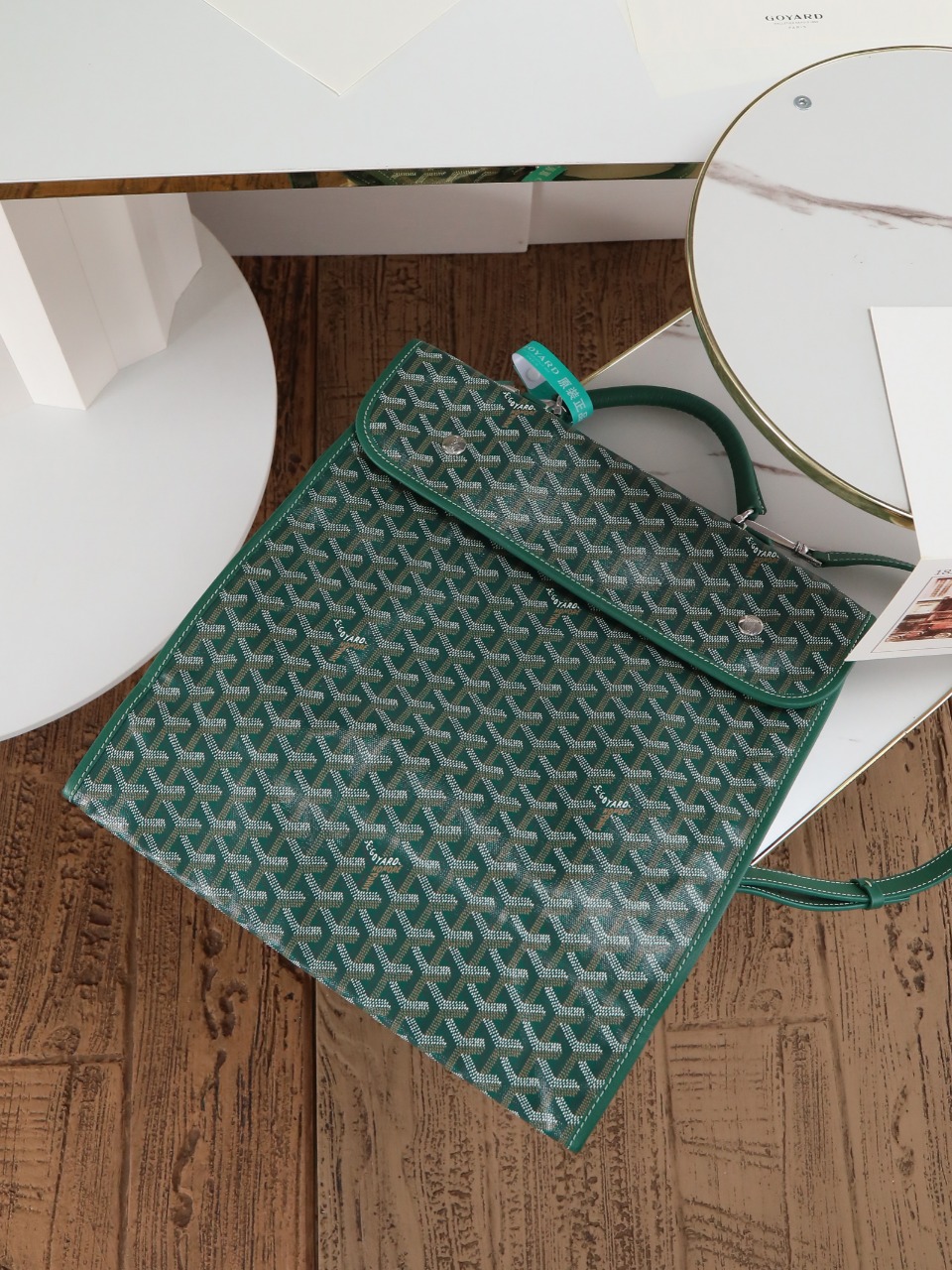 GOYARD 戈雅 双肩Saint Leger (Canvas and Leather) — Backpack-F0-STLEGEMMLTY