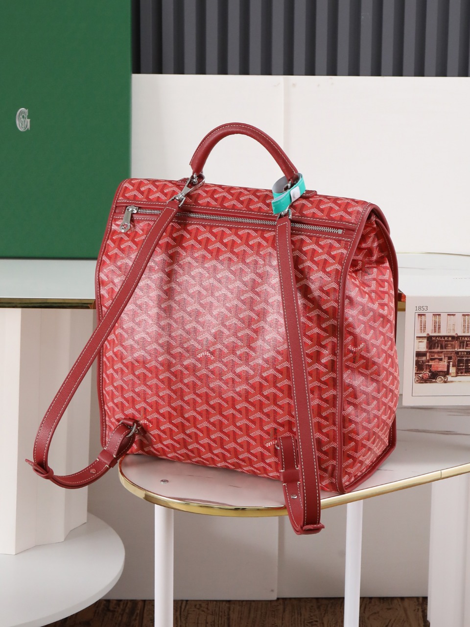GOYARD 戈雅 双肩Saint Leger (Canvas and Leather) — Backpack-F0-STLEGEMMLTY