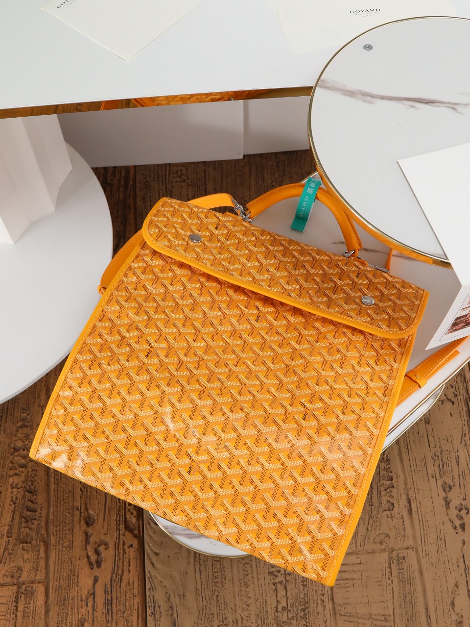 GOYARD 戈雅 双肩Saint Leger (Canvas and Leather) — Backpack-F0-STLEGEMMLTY