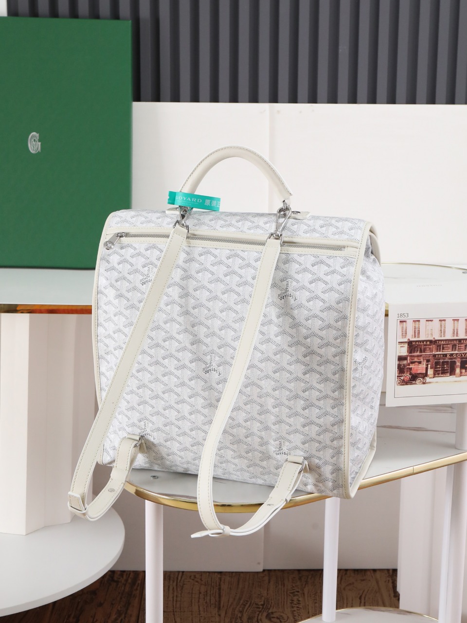 GOYARD 戈雅 双肩Saint Leger (Canvas and Leather) — Backpack-F0-STLEGEMMLTY