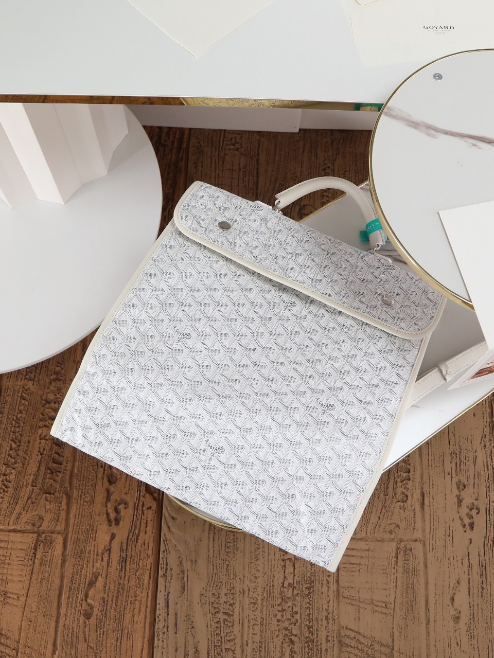 GOYARD 戈雅 双肩Saint Leger (Canvas and Leather) — Backpack-F0-STLEGEMMLTY