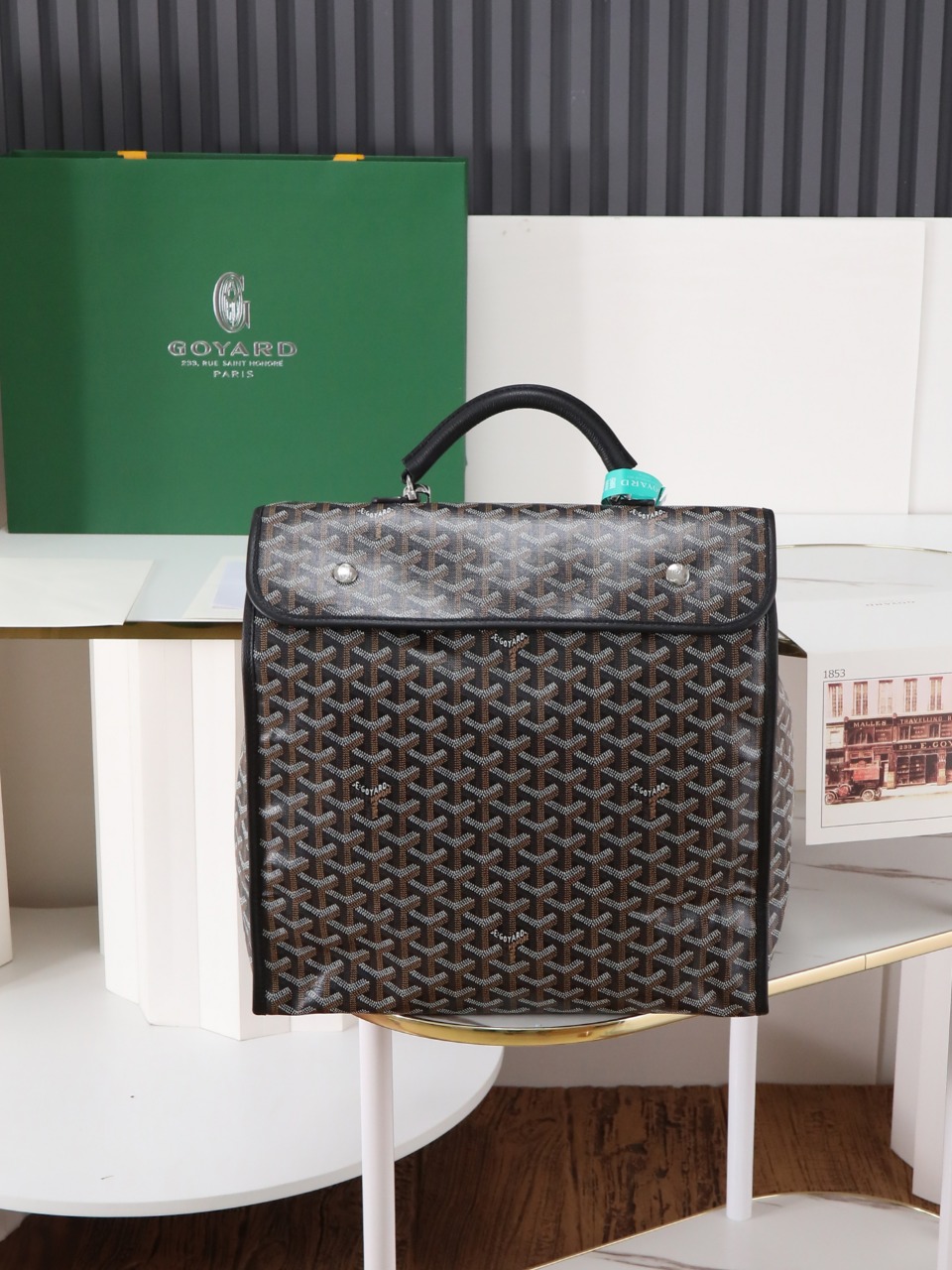 GOYARD 戈雅 双肩Saint Leger (Canvas and Leather) — Backpack-F0-STLEGEMMLTY