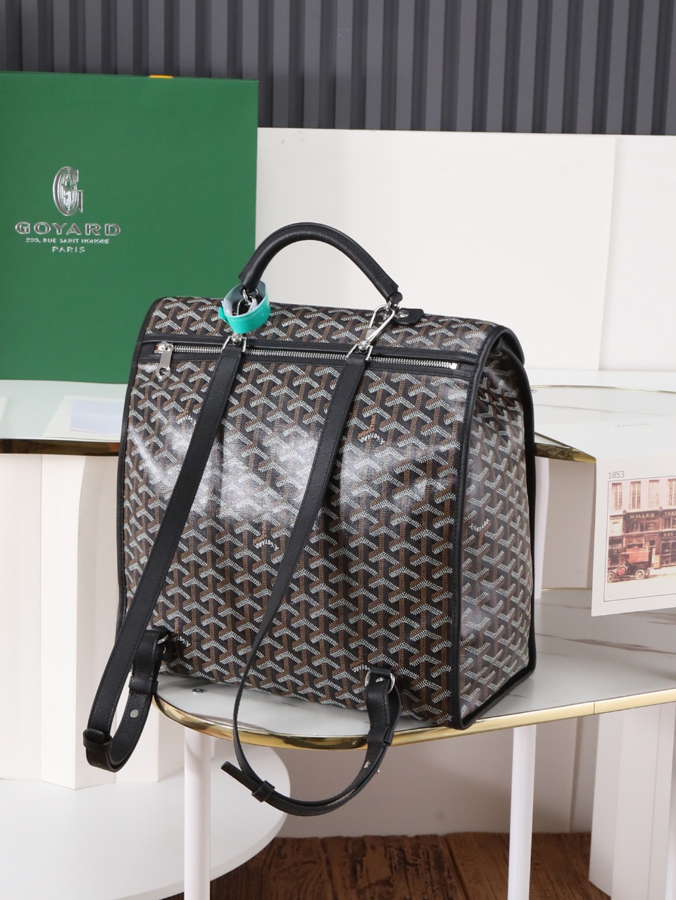 GOYARD 戈雅 双肩Saint Leger (Canvas and Leather) — Backpack-F0-STLEGEMMLTY