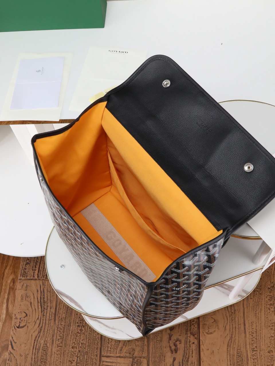 GOYARD 戈雅 双肩Saint Leger (Canvas and Leather) — Backpack-F0-STLEGEMMLTY