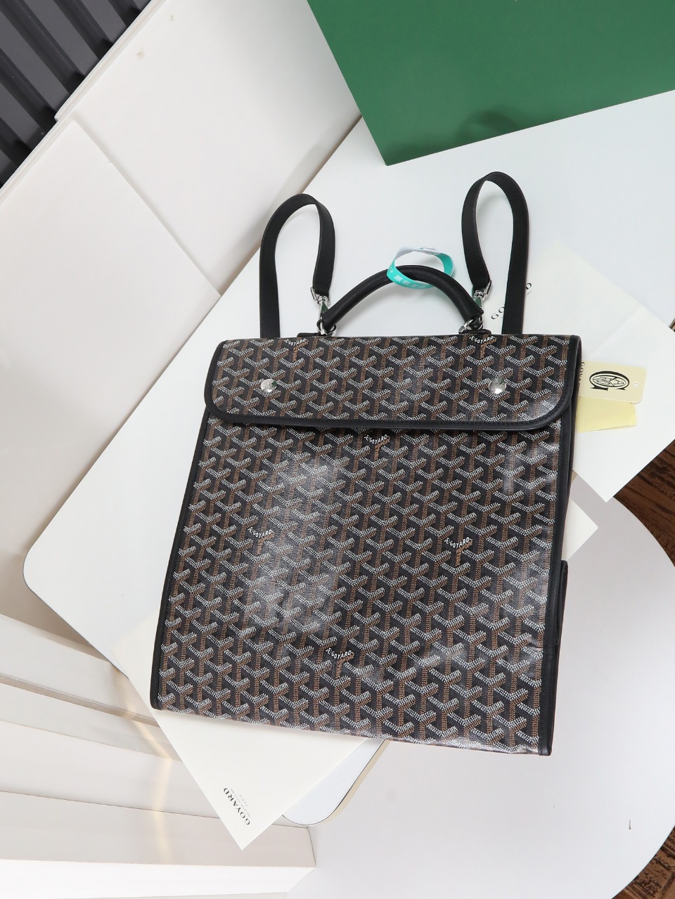 GOYARD 戈雅 双肩Saint Leger (Canvas and Leather) — Backpack-F0-STLEGEMMLTY