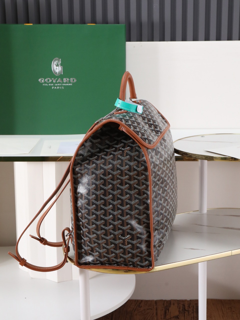 GOYARD 戈雅 双肩Saint Leger (Canvas and Leather) — Backpack-F0-STLEGEMMLTY