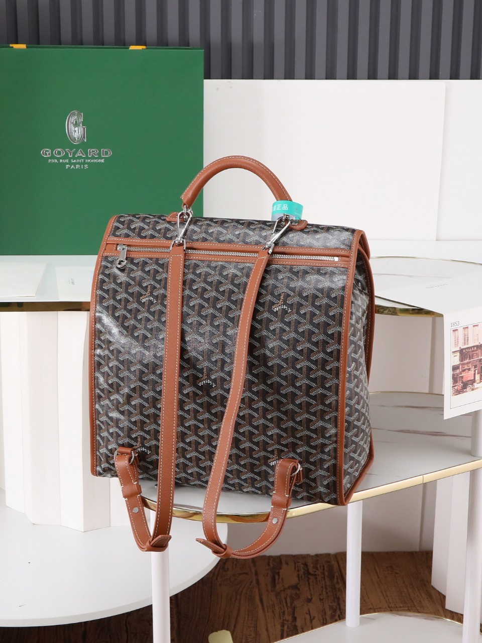 GOYARD 戈雅 双肩Saint Leger (Canvas and Leather) — Backpack-F0-STLEGEMMLTY