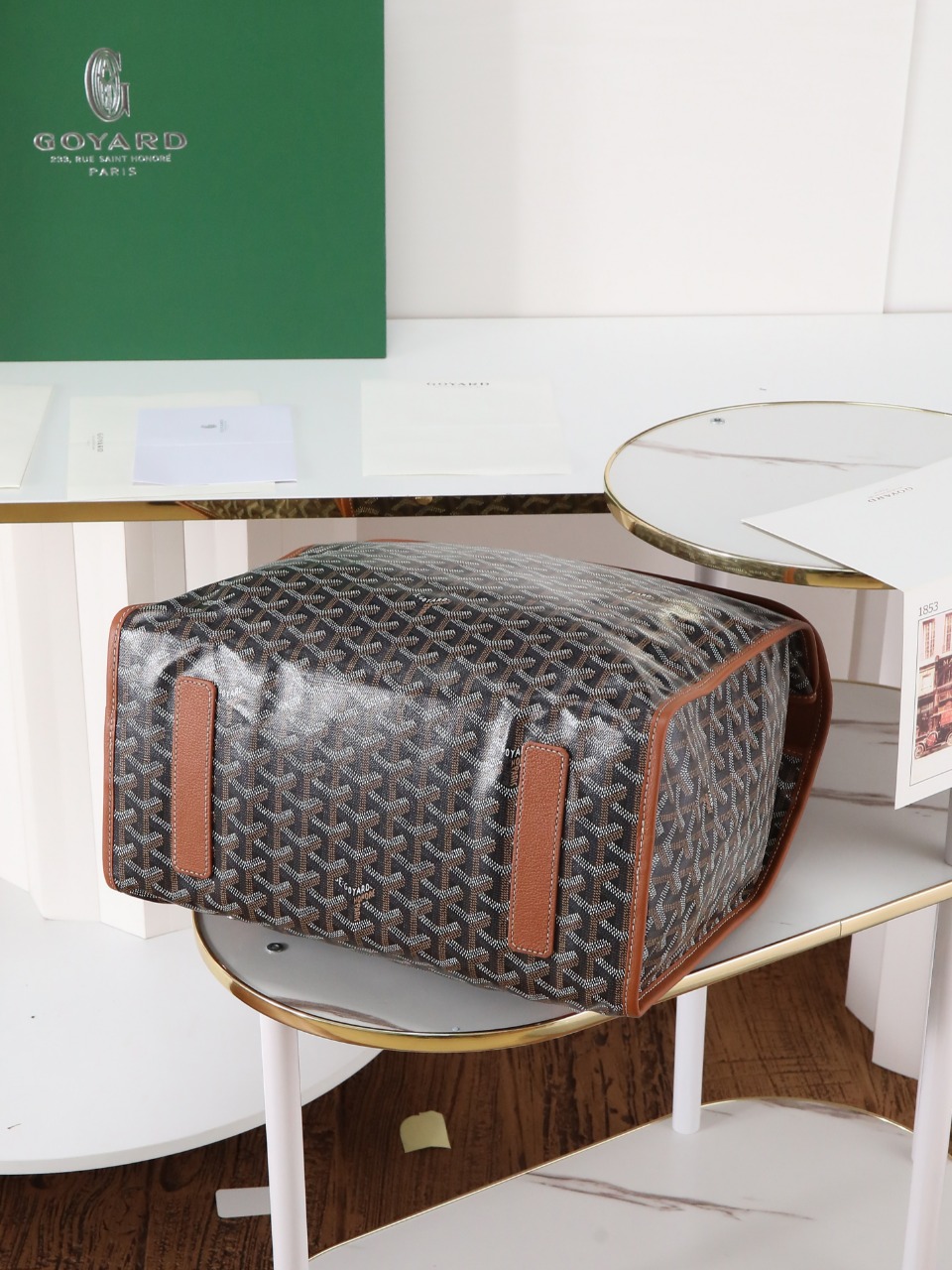 GOYARD 戈雅 双肩Saint Leger (Canvas and Leather) — Backpack-F0-STLEGEMMLTY