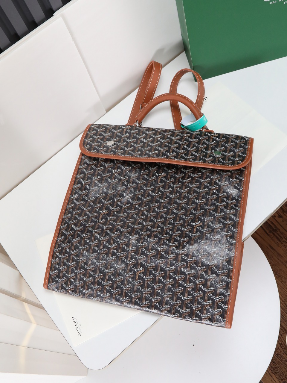 GOYARD 戈雅 双肩Saint Leger (Canvas and Leather) — Backpack-F0-STLEGEMMLTY