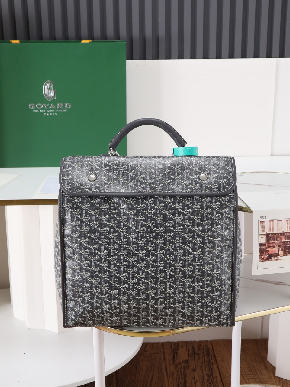 GOYARD 戈雅 双肩Saint Leger (Canvas and Leather) — Backpack-F0-STLEGEMMLTY