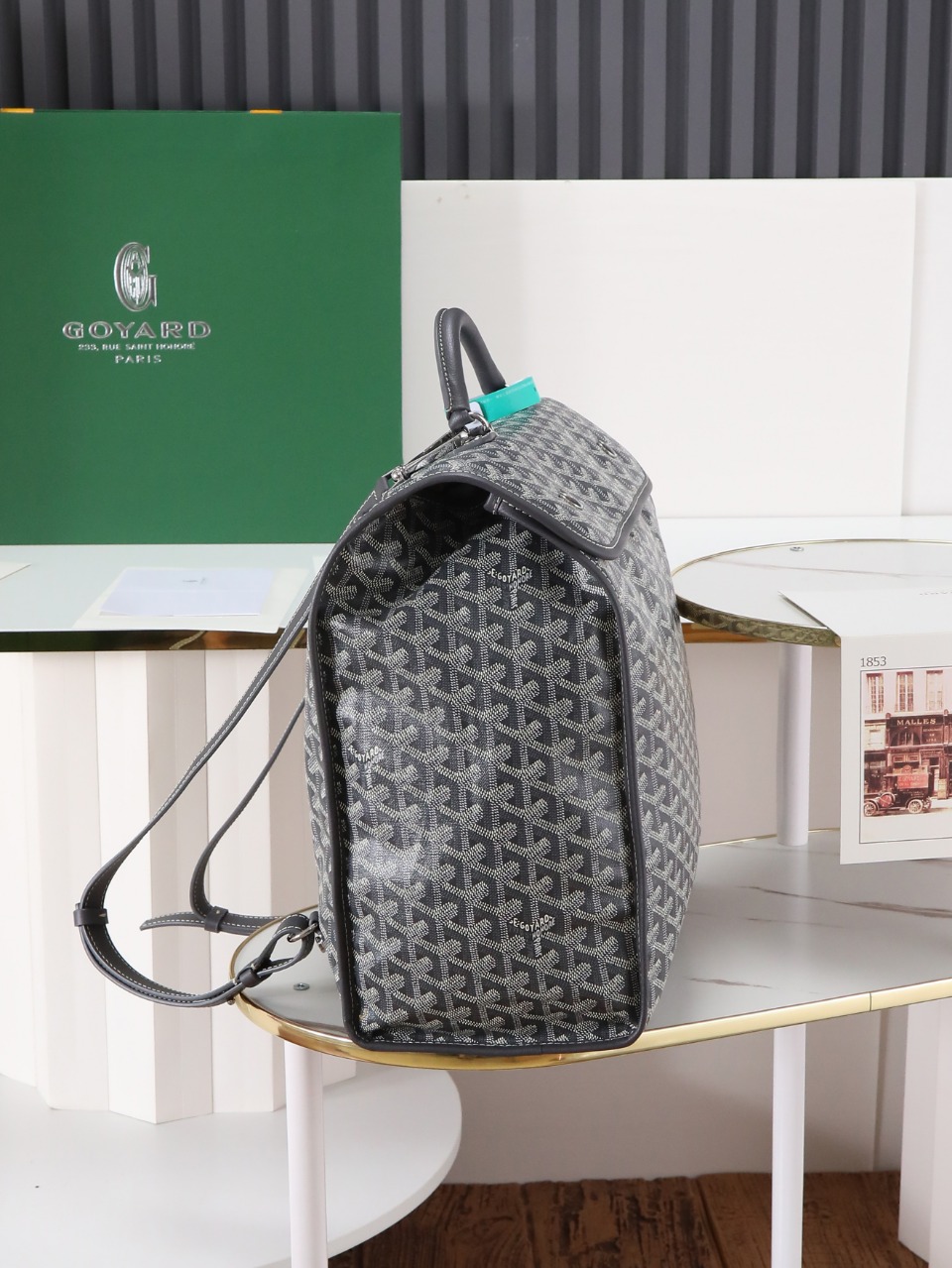 GOYARD 戈雅 双肩Saint Leger (Canvas and Leather) — Backpack-F0-STLEGEMMLTY