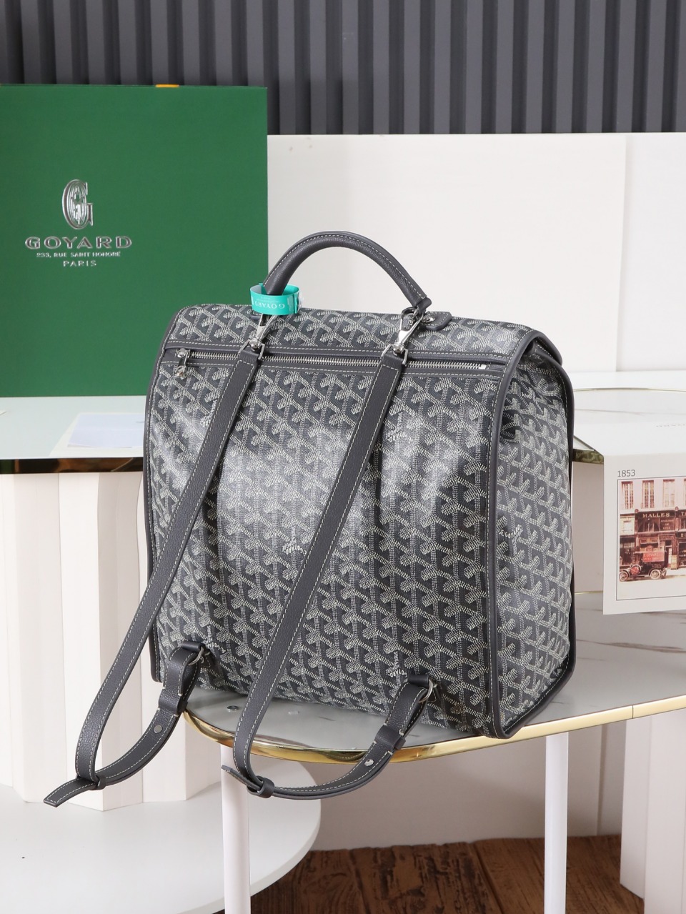 GOYARD 戈雅 双肩Saint Leger (Canvas and Leather) — Backpack-F0-STLEGEMMLTY