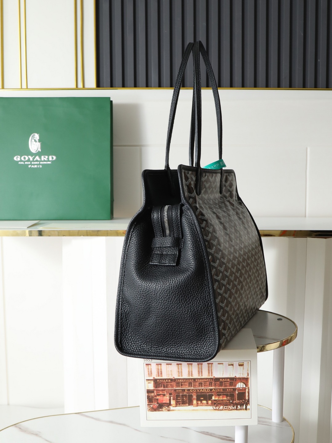 GOYARD 戈雅托特单肩 Hardy (Canvas and Leather) — Tote Shoulder Bag-F0-HARDY2PMLTY 