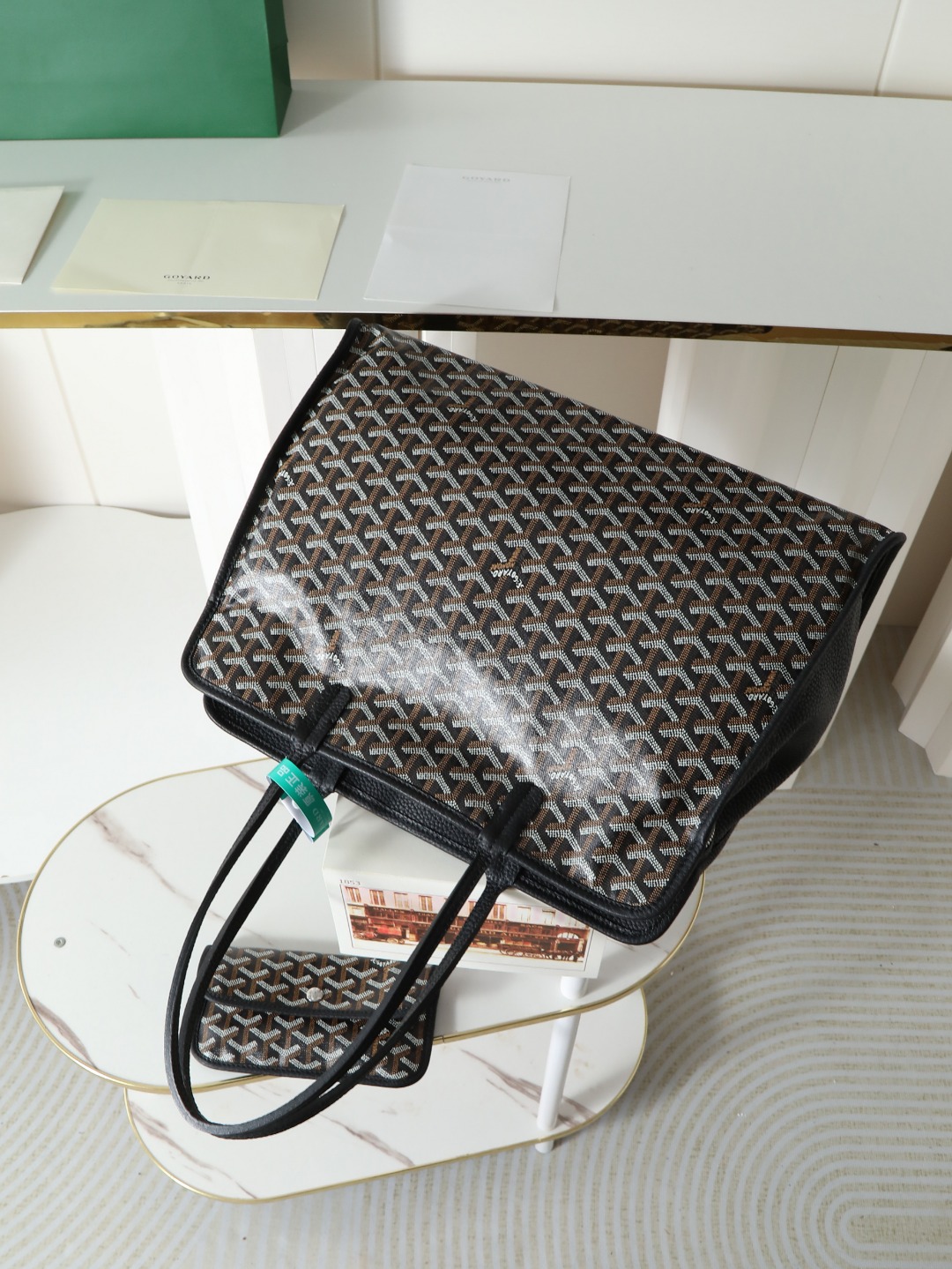 GOYARD 戈雅托特单肩 Hardy (Canvas and Leather) — Tote Shoulder Bag-F0-HARDY2PMLTY 