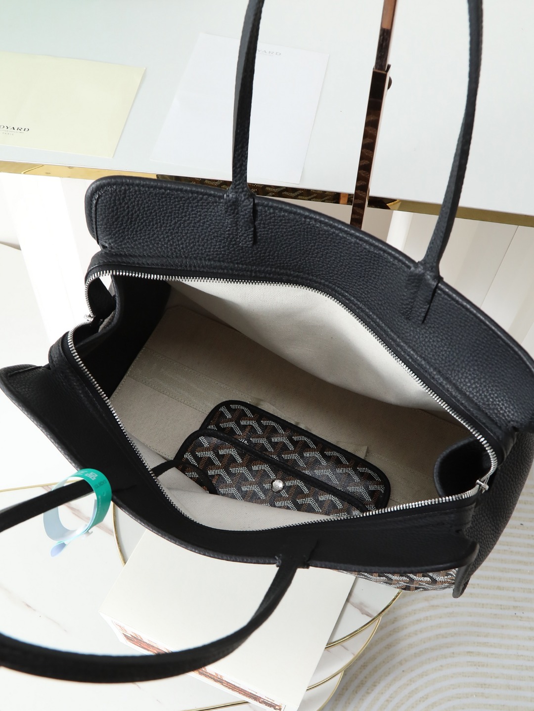 GOYARD 戈雅托特单肩 Hardy (Canvas and Leather) — Tote Shoulder Bag-F0-HARDY2PMLTY 