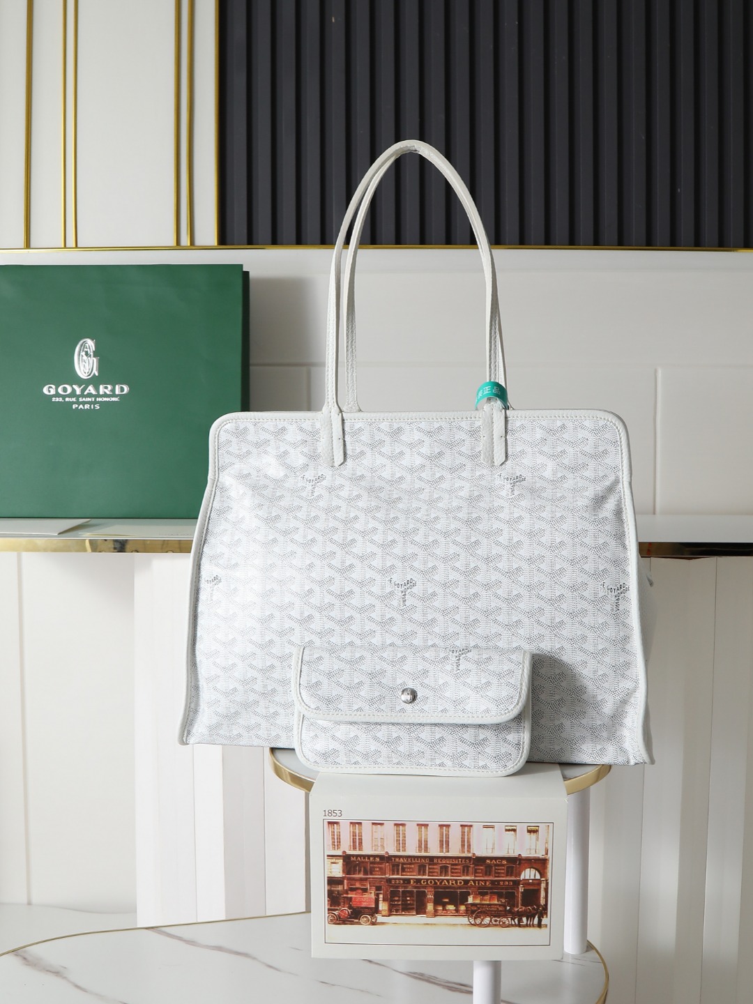 GOYARD 戈雅托特单肩 Hardy (Canvas and Leather) — Tote Shoulder Bag-F0-HARDY2PMLTY 