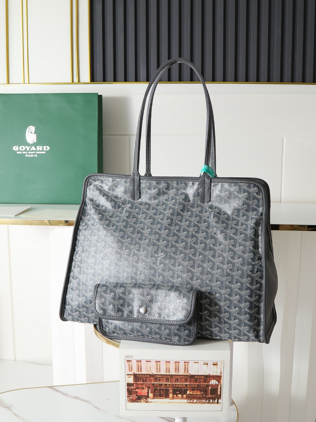 GOYARD 戈雅托特单肩 Hardy (Canvas and Leather) — Tote Shoulder Bag-F0-HARDY2PMLTY 