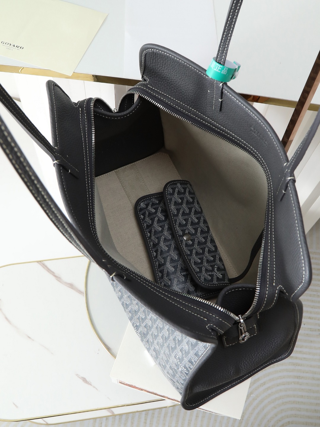 GOYARD 戈雅托特单肩 Hardy (Canvas and Leather) — Tote Shoulder Bag-F0-HARDY2PMLTY 