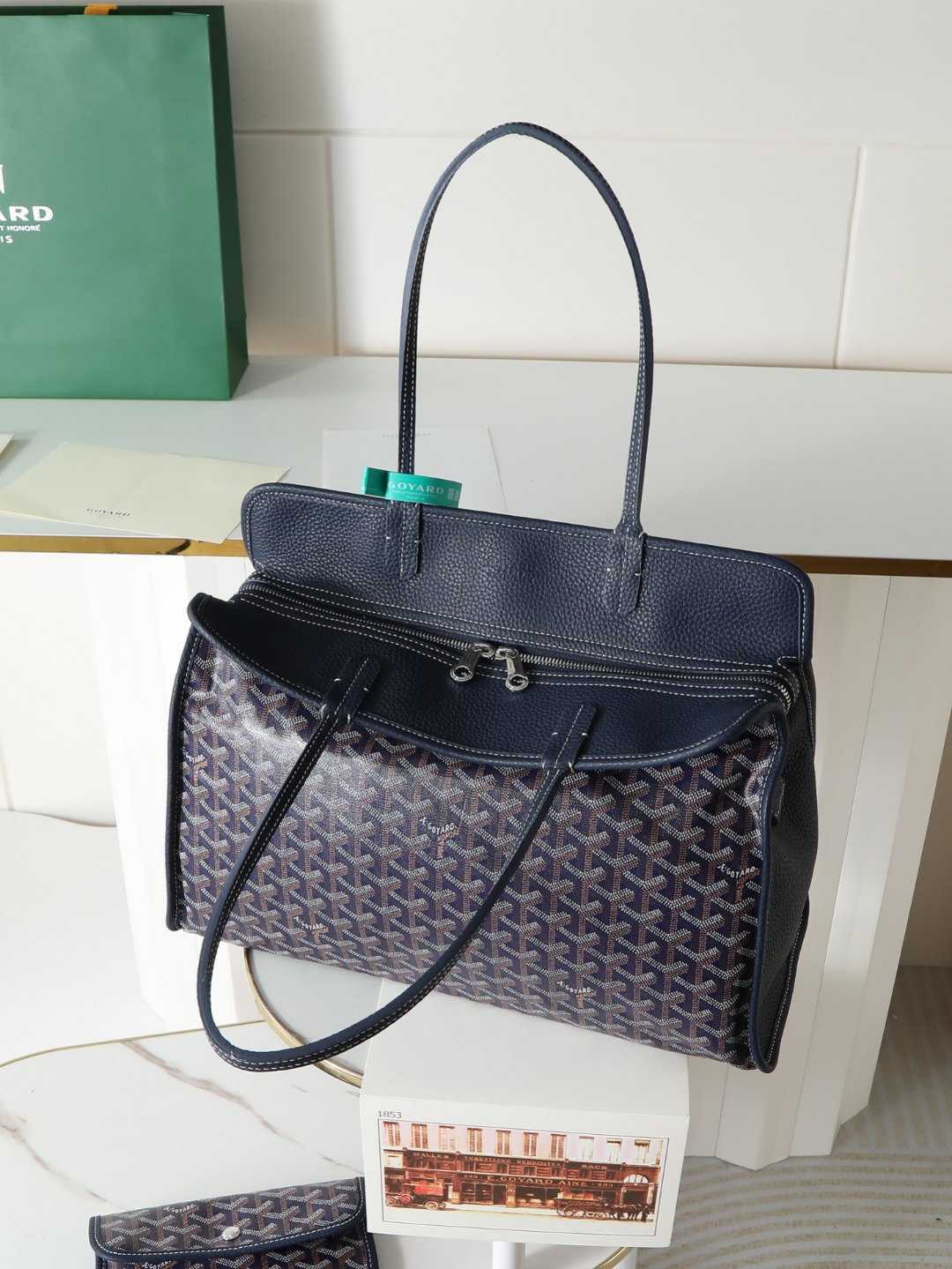 GOYARD 戈雅托特单肩 Hardy (Canvas and Leather) — Tote Shoulder Bag-F0-HARDY2PMLTY 