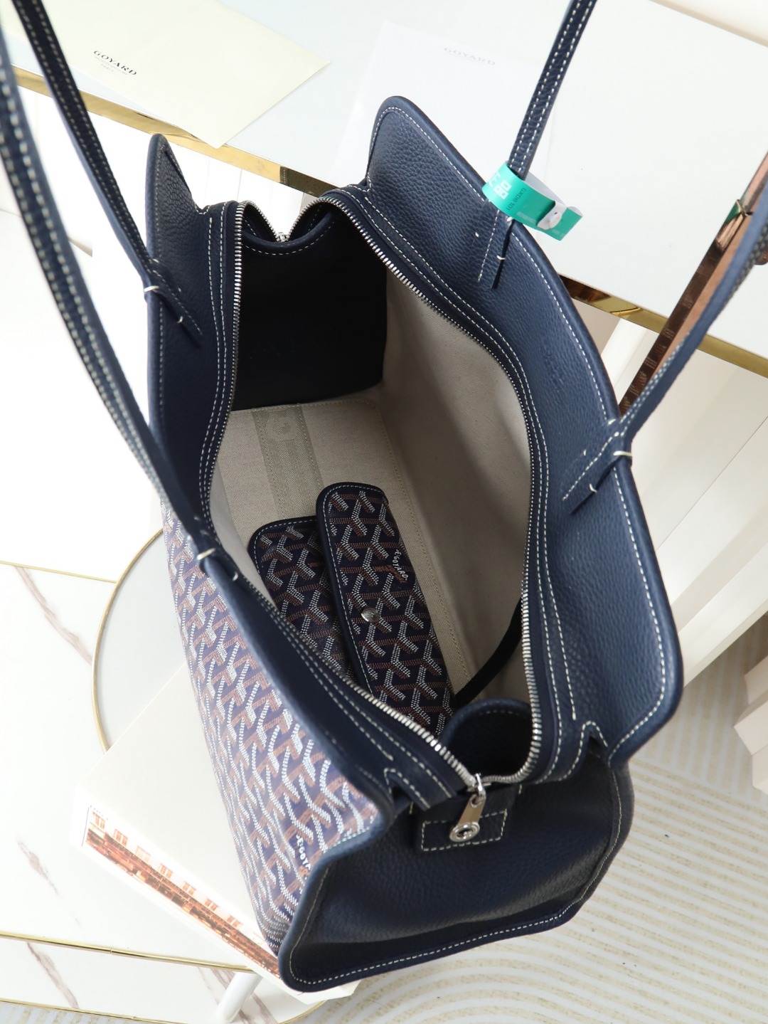 GOYARD 戈雅托特单肩 Hardy (Canvas and Leather) — Tote Shoulder Bag-F0-HARDY2PMLTY 