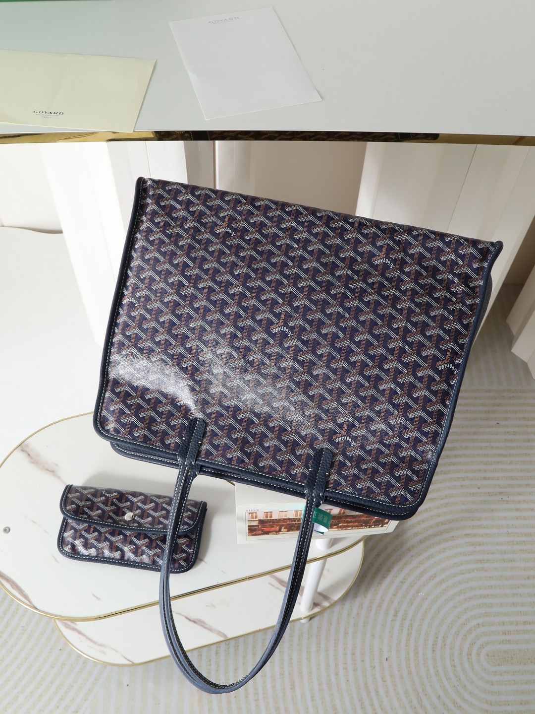 GOYARD 戈雅托特单肩 Hardy (Canvas and Leather) — Tote Shoulder Bag-F0-HARDY2PMLTY 