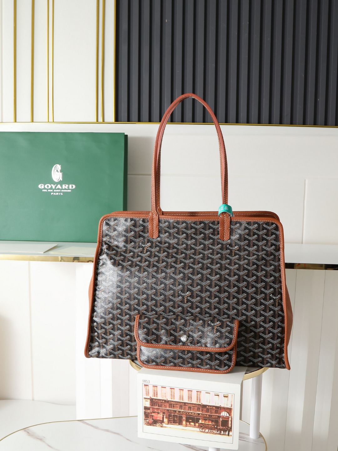 GOYARD 戈雅托特单肩 Hardy (Canvas and Leather) — Tote Shoulder Bag-F0-HARDY2PMLTY 
