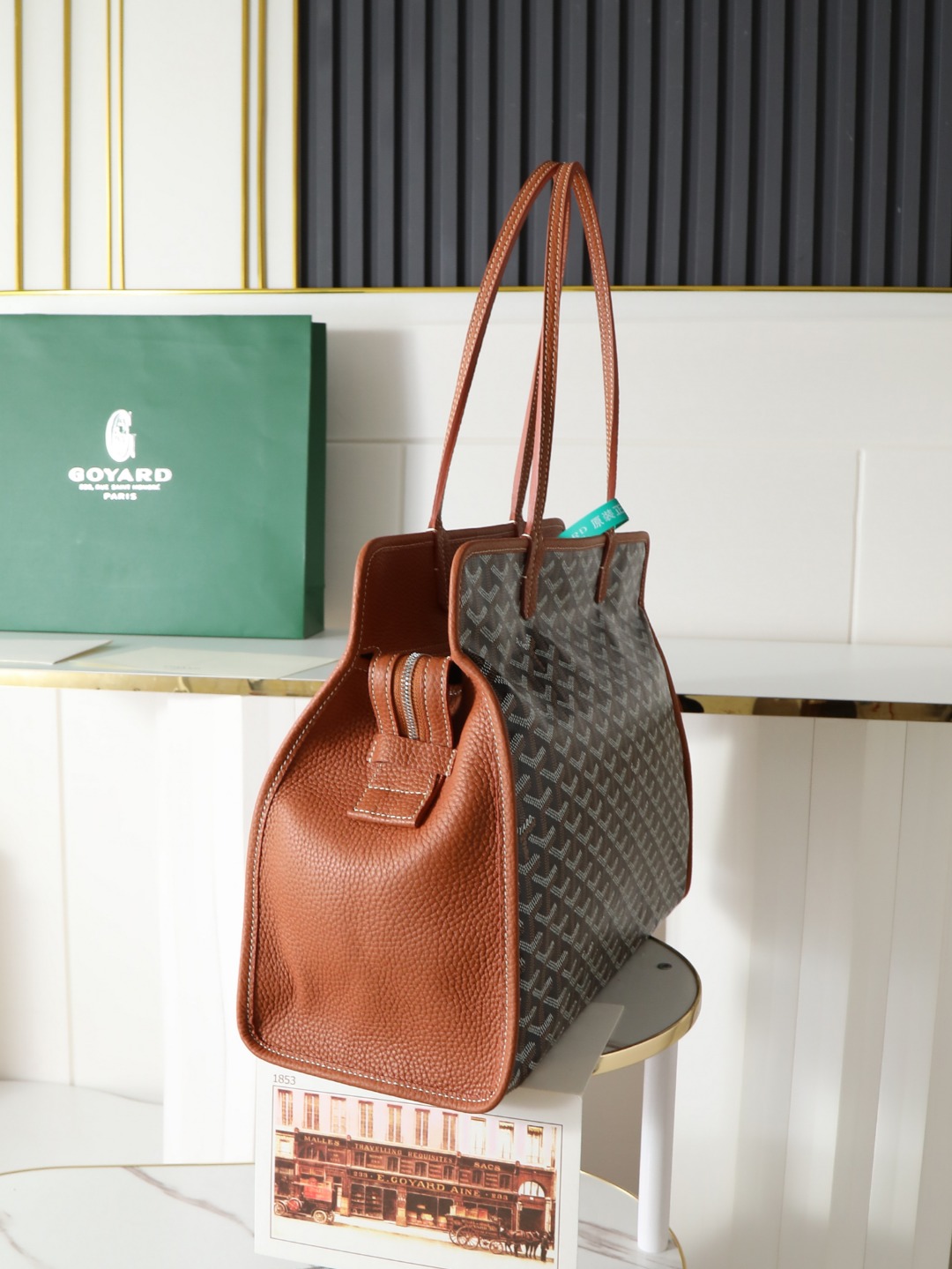 GOYARD 戈雅托特单肩 Hardy (Canvas and Leather) — Tote Shoulder Bag-F0-HARDY2PMLTY 